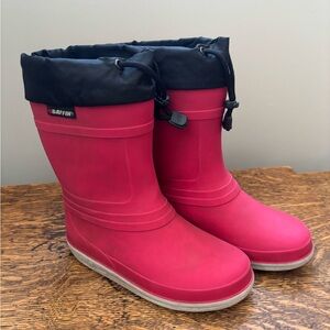 Baffin Kids Waterproof Red Boots with Felt Liners
